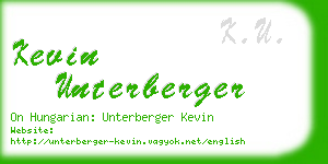 kevin unterberger business card